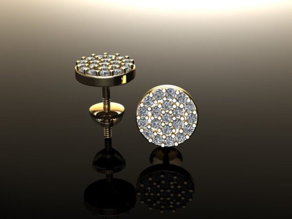 round-stud-cluster-diamond-earring