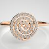 Diamond Swirl  Minimalist Ring - Image 7