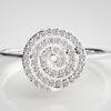 Diamond Swirl  Minimalist Ring - Image 4