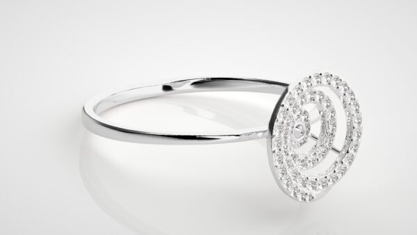 Diamond Swirl  Minimalist Ring - Image 6