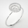 Diamond Swirl  Minimalist Ring - Image 5
