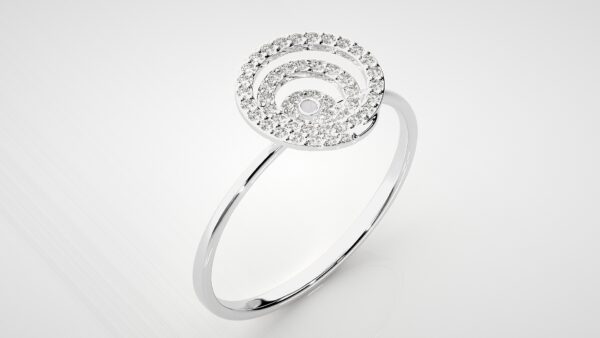 Diamond Swirl  Minimalist Ring - Image 5