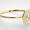 Diamond Swirl  Minimalist Ring - Image 3