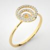 Diamond Swirl  Minimalist Ring - Image 2